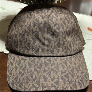Michael Kors Brown Monogram Cap